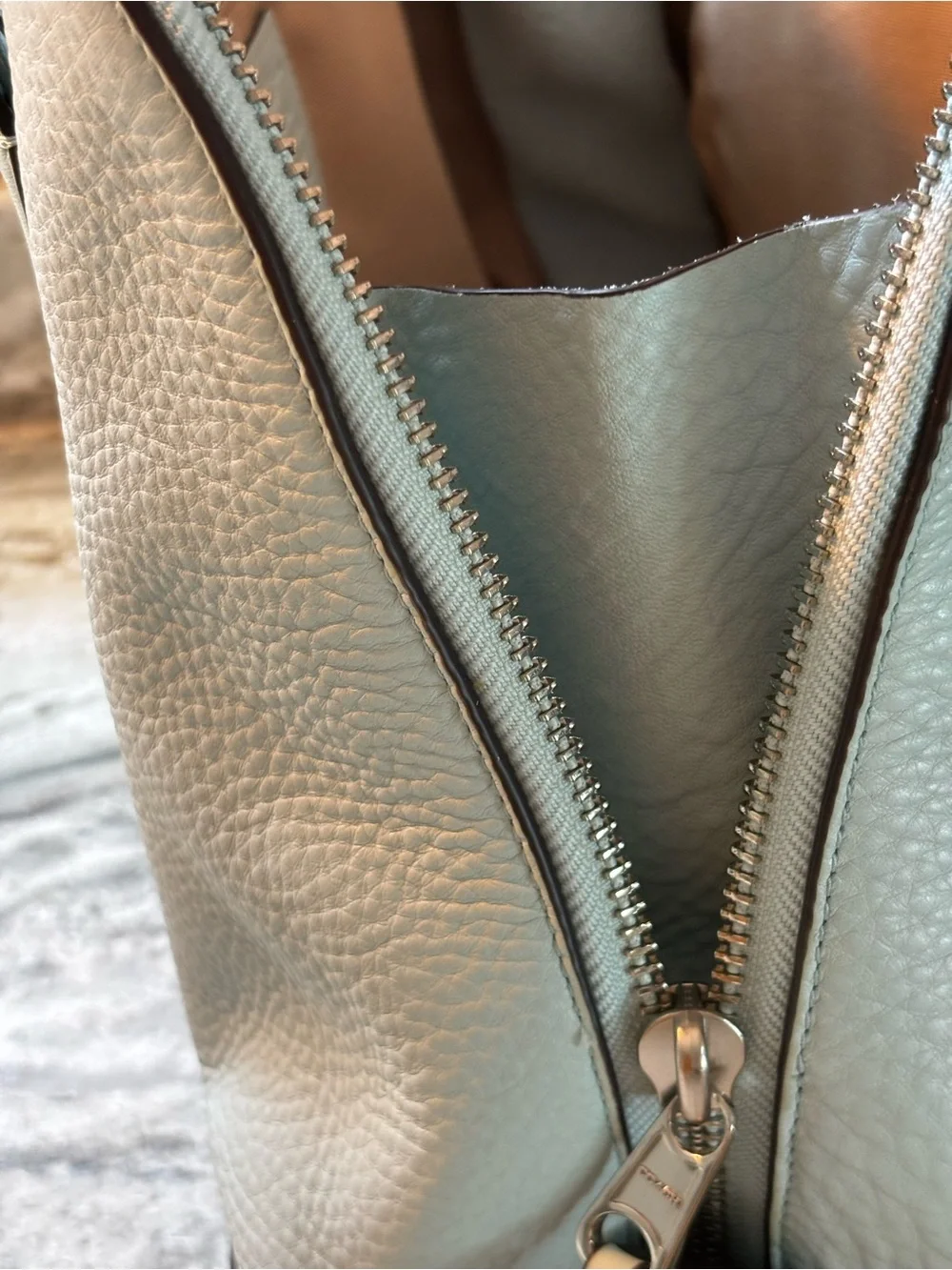 Coach Bleecker Preston Satchel in pebbled leather (Style No. 30144).